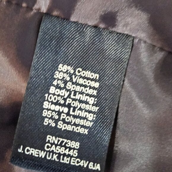 J. Crew Blazer Size 8 Navy Schoolboy Front Pockets, 2 Button Cotton Preppy - Picture 10 of 13